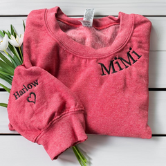 Lofaris Custom Embroidered Mama Grandma Gigi Sweatshirt