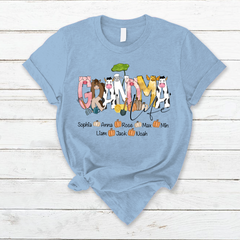 Lofaris Custom Farm Animal Doodle Grandma And Kids T - Shirt