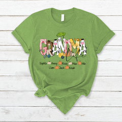 Lofaris Custom Farm Animal Doodle Grandma And Kids T - Shirt