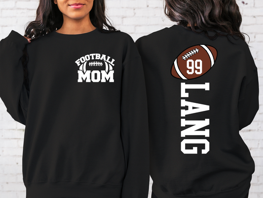 Lofaris Custom Football Number Sweatshirt Gift For Mom
