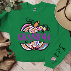 Lofaris Custom Gigi Grandma Paint Pumpkin Fall Sweatshirt