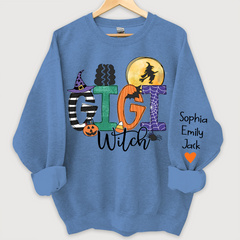 Lofaris Custom Gigi Witch Halloween And Grandkids Sweatshirt