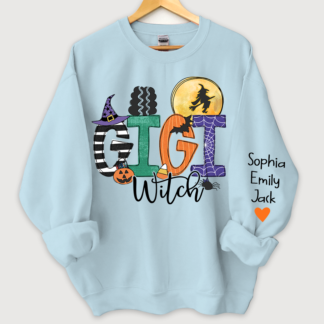 Lofaris Custom Gigi Witch Halloween And Grandkids Sweatshirt