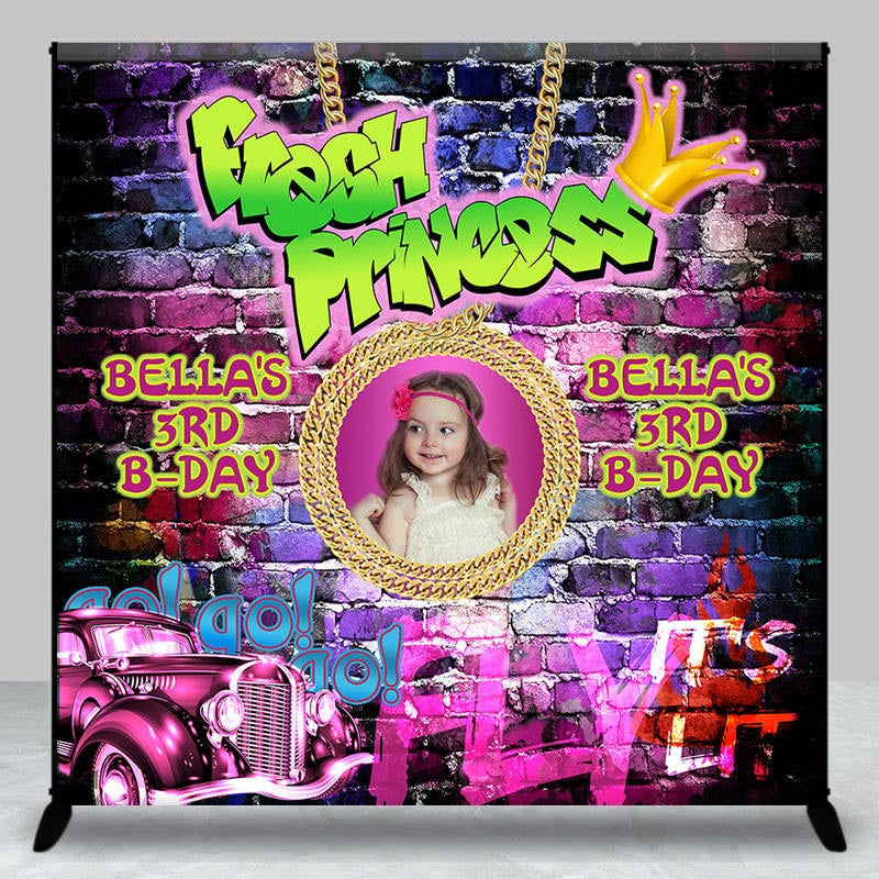 Lofaris Custom Girl Fresh Princess Photo Birthday Backdrop