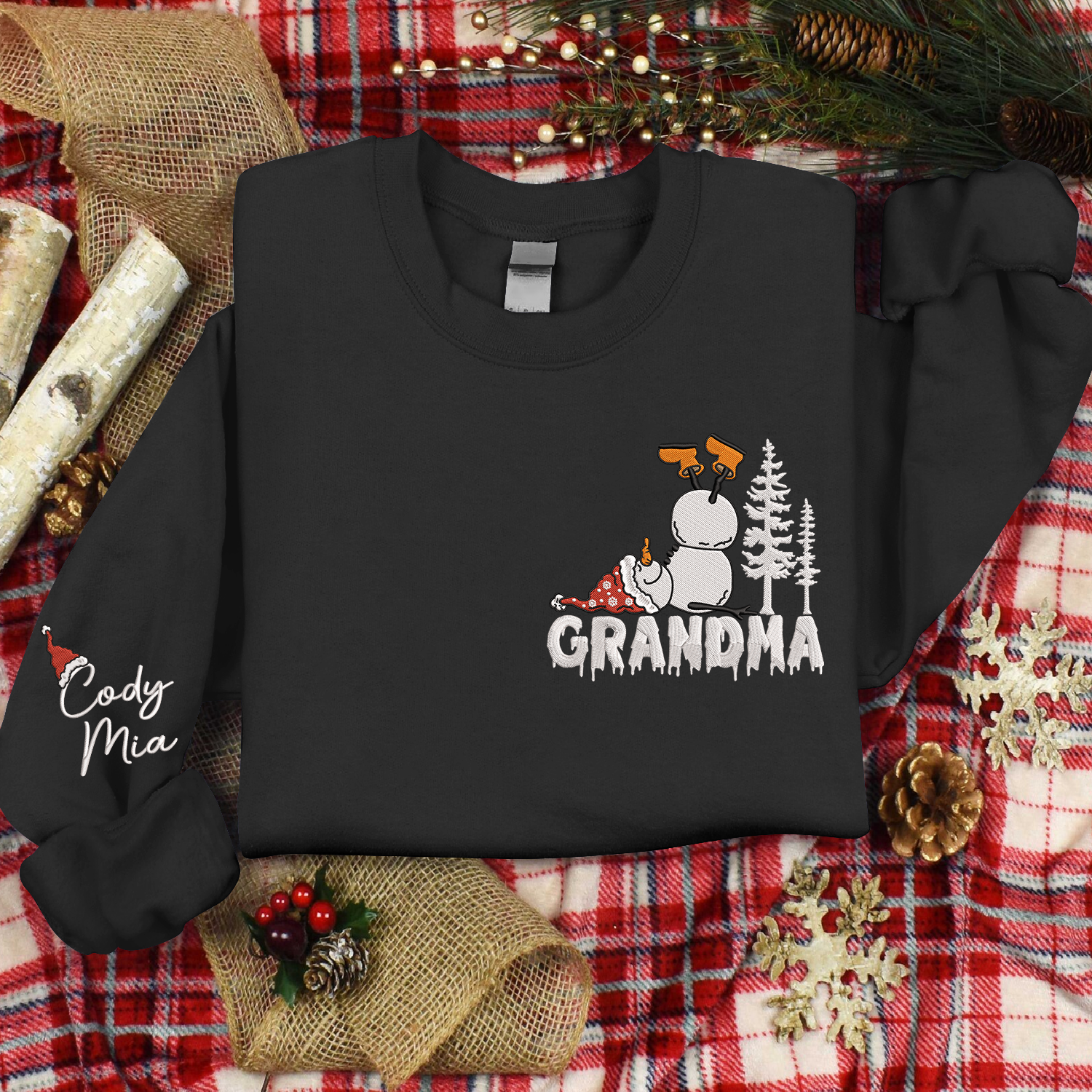 Lofaris Custom Give Grandma And Kids Snowman Sweatshirt