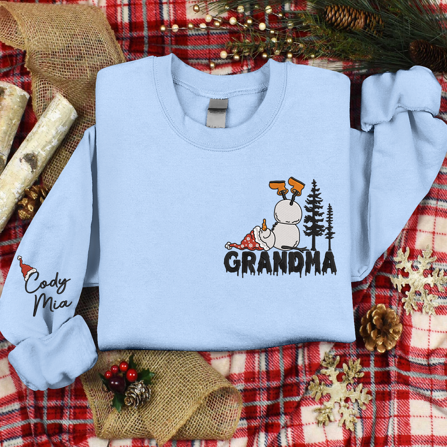 Lofaris Custom Give Grandma And Kids Snowman Sweatshirt