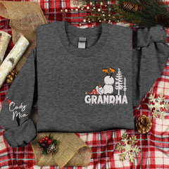 Lofaris Custom Give Grandma And Kids Snowman Sweatshirt