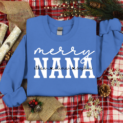 Lofaris Custom Give Nana And Kids Merry Christmas Sweatshirt