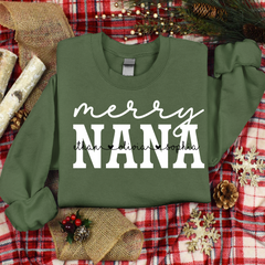 Lofaris Custom Give Nana And Kids Merry Christmas Sweatshirt