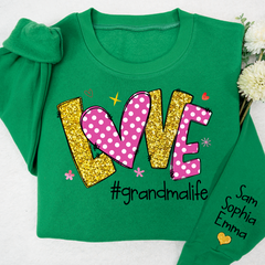 Lofaris Glitter I Love grandmalife and grandkids Gifts Valentine¡¯s Day Sweatshirt