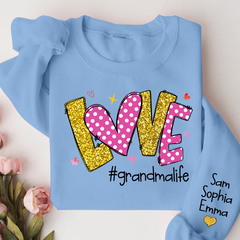Lofaris Glitter I Love grandmalife and grandkids Gifts Valentine¡¯s Day Sweatshirt