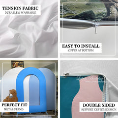 Lofaris Custom Pink Open Arch Backdrop Cover for Party