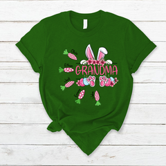 Lofaris Custom Grandma Bunny Carrot Easter Day T-Shirt
