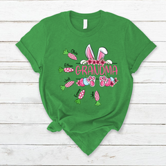 Lofaris Custom Grandma Bunny Carrot Easter Day T-Shirt