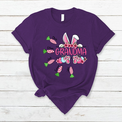 Lofaris Custom Grandma Bunny Carrot Easter Day T-Shirt