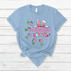 Lofaris Custom Grandma Bunny Carrot Easter Day T-Shirt