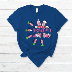 Lofaris Custom Grandma Bunny Carrot Easter Day T-Shirt