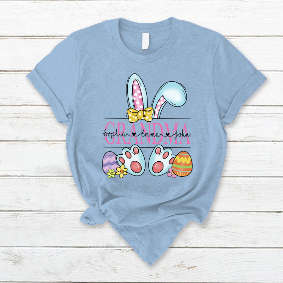 Lofaris Custom Grandma Bunny Kids Easter Days T-Shirt