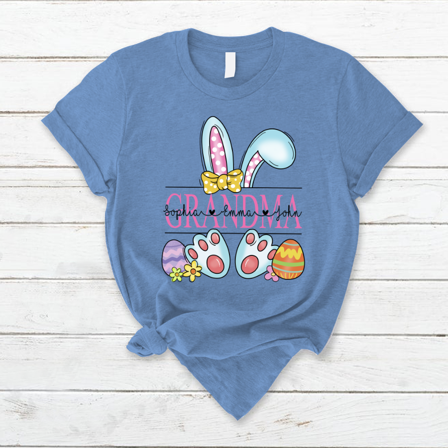 Lofaris Custom Grandma Bunny Kids Easter Days T-Shirt