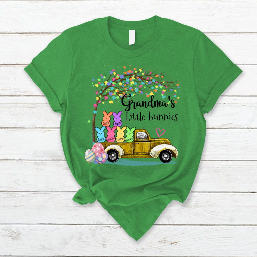 Lofaris Custom Grandma Little Bunnies Easter Day T-Shirt
