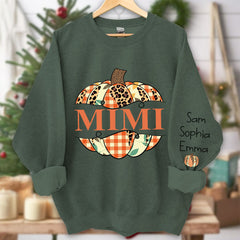 Lofaris Custom Grandma Pumpkin Nickname Mimi Sweatshirt