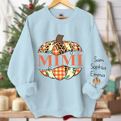 Lofaris Custom Grandma Pumpkin Nickname Mimi Sweatshirt