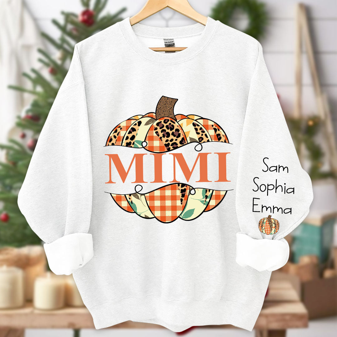 Lofaris Custom Grandma Pumpkin Nickname Mimi Sweatshirt