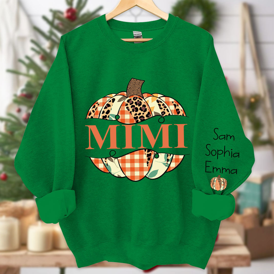 Lofaris Custom Grandma Pumpkin Nickname Mimi Sweatshirt