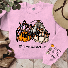 Lofaris Custom Hey Pumpkin Grandmalife Autumn Sweatshirt