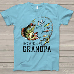 Lofaris Custom Hooked On Poppy Fishing Father’s Day T - Shirt