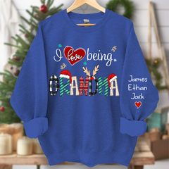 Lofaris Custom I Love Being Grandma Christmas Sweatshirt