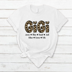 Lofaris Custom Leopard Gigi And Kids Mothers Day Gift T-Shirt