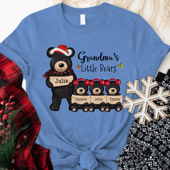 Lofaris Custom Little Bears With Grandkids Christmas T-Shirt