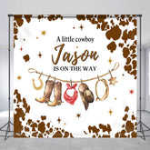 Lofaris Custom Little Cowboy On The Way Baby Shower Backdrop