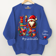 Lofaris Personalized Love Christms Gift For Grandma and Kids Sweatshirt