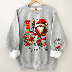 Lofaris Personalized Love Christms Gift For Grandma and Kids Sweatshirt