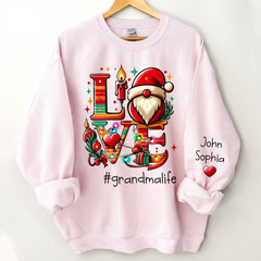 Lofaris Personalized Love Christms Gift For Grandma and Kids Sweatshirt