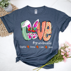 Lofaris Custom Love Easter Grandmalife And Kids T-Shirt