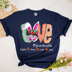 Lofaris Custom Love Easter Grandmalife And Kids T-Shirt