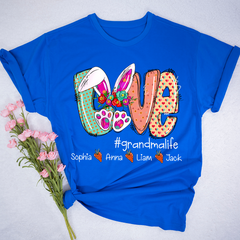 Lofaris Custom Love Easter Grandmalife And Kids T-Shirt