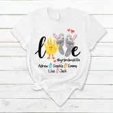 Lofaris Custom Love Grandma Life Hand Easter Day T-Shirt