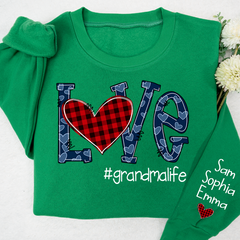 Lofaris Love grandmalife Sweatshirt with kids Valentine¡¯s Day