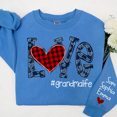 Lofaris Love grandmalife Sweatshirt with kids Valentine¡¯s Day