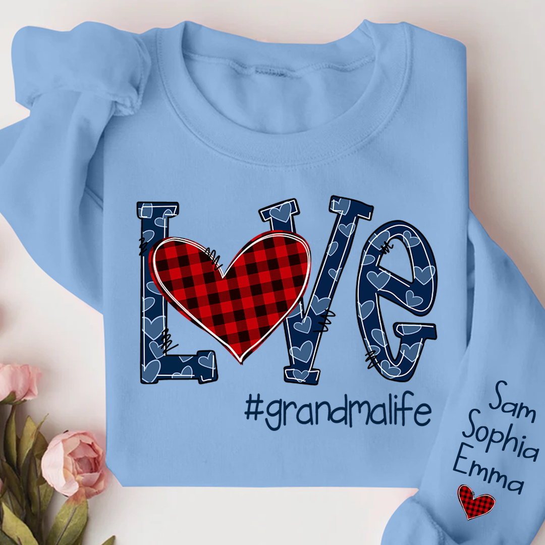 Lofaris Love grandmalife Sweatshirt with kids Valentine¡¯s Day