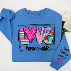Lofaris Love grandmalife Valentine¡¯s Day Sweatshirt with kids
