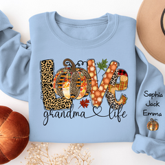 Lofaris Custom Love Grandmalife Pumpkin Grandkids Sweatshirt