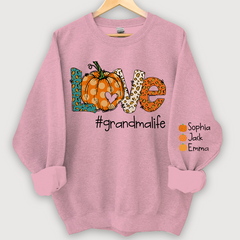 Lofaris Love grandmalife Leopard,Pumpkin Fall Personalized Autumn Sweatshirt