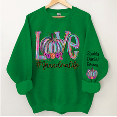 Lofaris Pumpkin Love Grandma Life And Grandkids CTH01 Sweatshirt