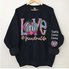 Lofaris Pumpkin Love Grandma Life And Grandkids CTH01 Sweatshirt
