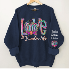 Lofaris Pumpkin Love Grandma Life And Grandkids CTH01 Sweatshirt